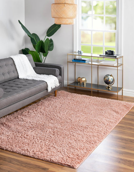 Rose Pink 8' x 11' Everyday Shag Rectangle Area Rug Thick Soft Touch Fluffy & Plush Shaggy Pile 100% Polypropylene With Cotton Backing Durable  Carpet for Sale at Rug Engine