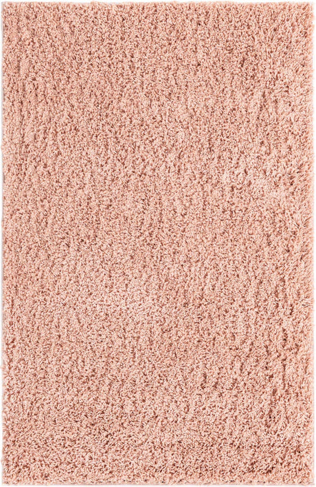 Rose Pink 3' 3 x 5' 3 Everyday Shag Rectangle Area Rug Thick Soft Touch Fluffy & Plush Shaggy Pile 100% Polypropylene With Cotton Backing Durable  Carpet for Sale at Rug Engine
