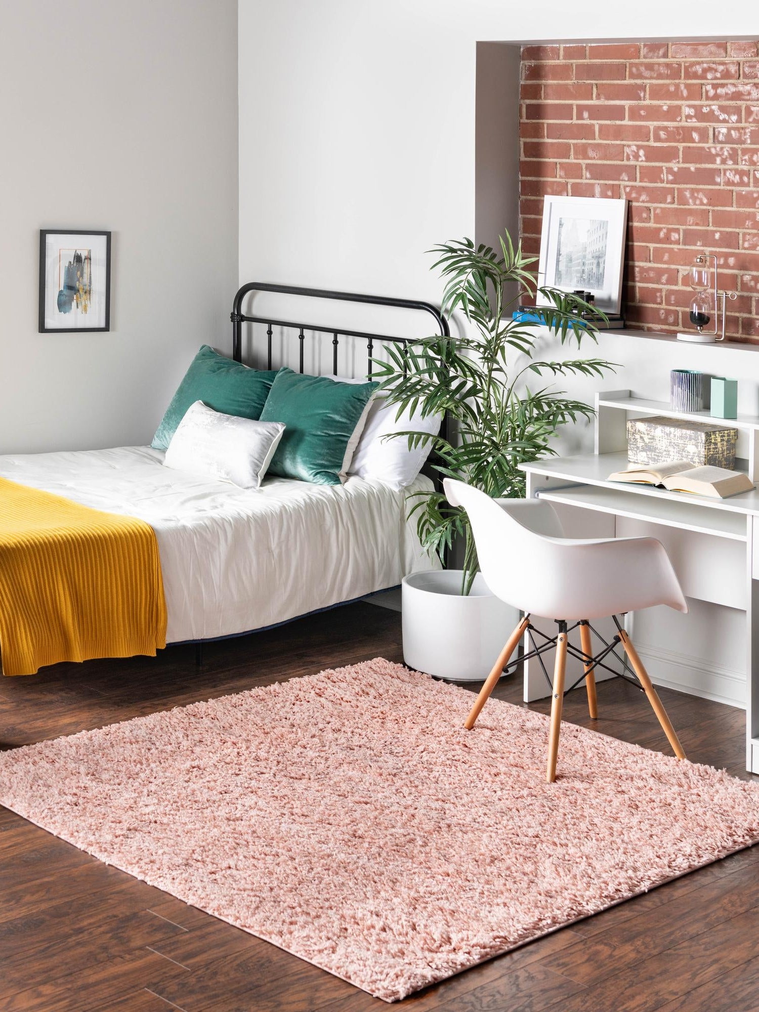Rose Pink 7' 10 x 7' 10 Everyday Shag Square Area Rug Thick Soft Touch Fluffy & Plush Shaggy Pile 100% Polypropylene With Cotton Backing Durable  Carpet for Sale at Rug Engine