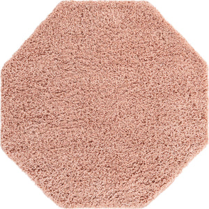Rose Pink 4' x 4' Everyday Shag Octagon Area Rug Thick Soft Touch Fluffy & Plush Shaggy Pile 100% Polypropylene With Cotton Backing Durable  Carpet for Sale at Rug Engine