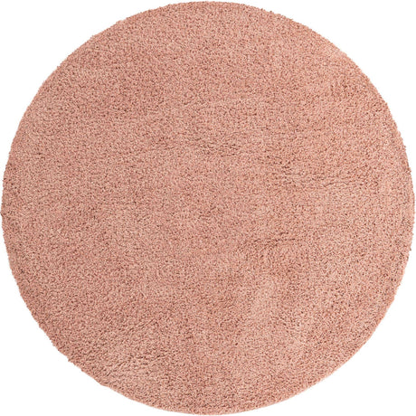 Rose Pink 7' 10 x 7' 10 Everyday Shag Round Area Rug Thick Soft Touch Fluffy & Plush Shaggy Pile 100% Polypropylene With Cotton Backing Durable  Carpet for Sale at Rug Engine