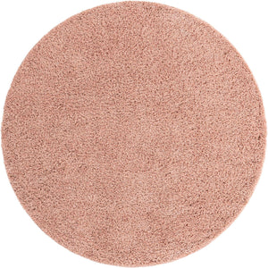 Rose Pink 7' x 7' Everyday Shag Round Area Rug Thick Soft Touch Fluffy & Plush Shaggy Pile 100% Polypropylene With Cotton Backing Durable  Carpet for Sale at Rug Engine