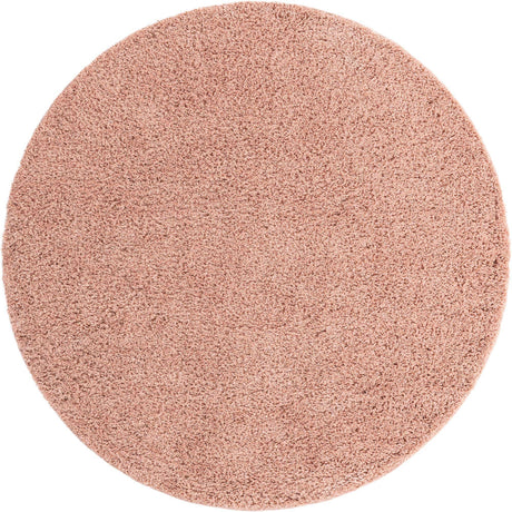 Rose Pink 7' x 7' Everyday Shag Round Area Rug Thick Soft Touch Fluffy & Plush Shaggy Pile 100% Polypropylene With Cotton Backing Durable  Carpet for Sale at Rug Engine