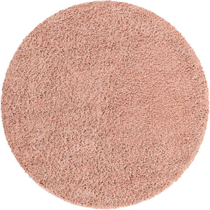 Rose Pink 5' x 5' Everyday Shag Round Area Rug Thick Soft Touch Fluffy & Plush Shaggy Pile 100% Polypropylene With Cotton Backing Durable  Carpet for Sale at Rug Engine