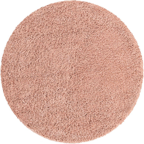 Rose Pink 5' x 5' Everyday Shag Round Area Rug Thick Soft Touch Fluffy & Plush Shaggy Pile 100% Polypropylene With Cotton Backing Durable  Carpet for Sale at Rug Engine