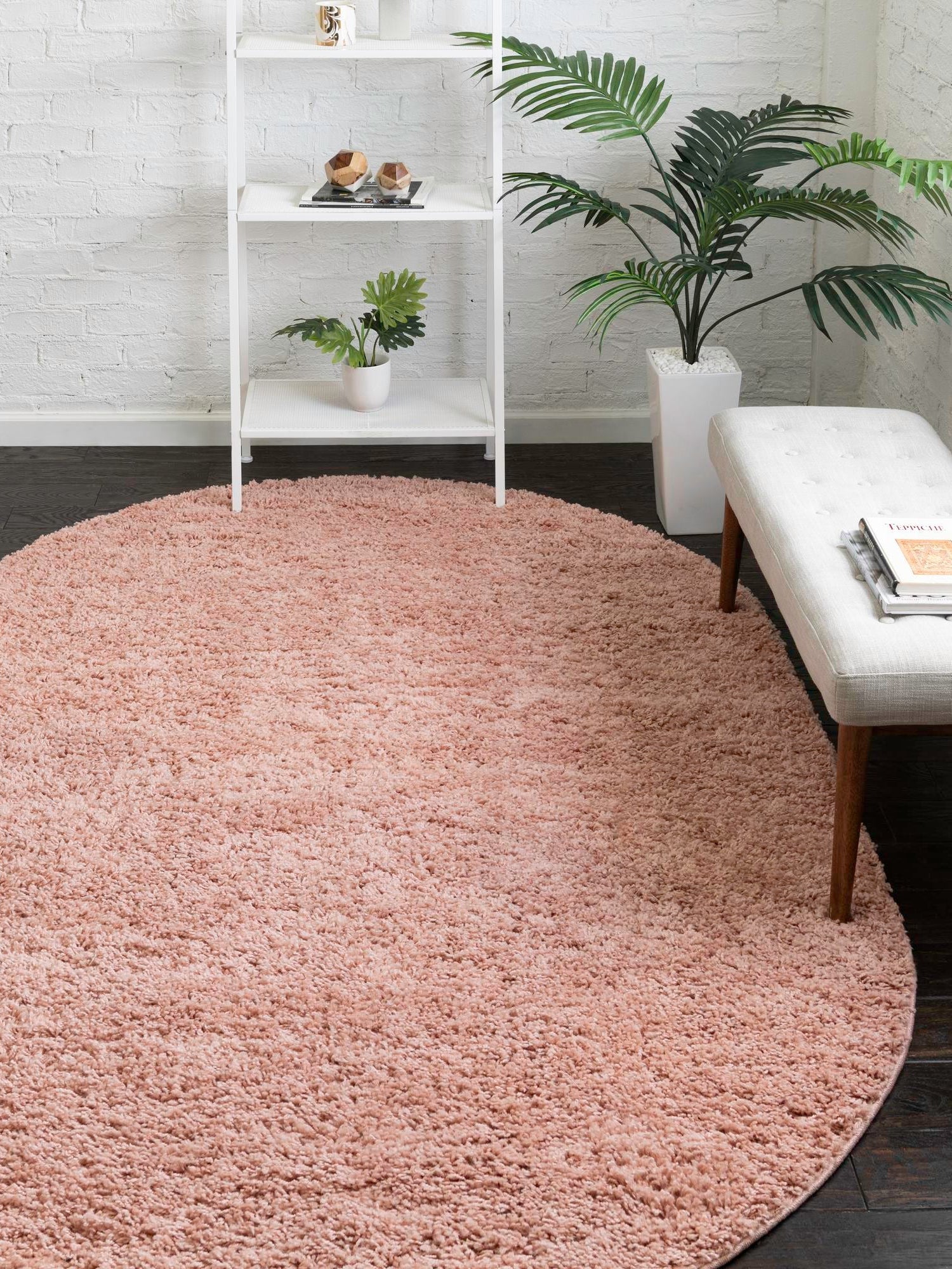 Rose Pink 3' 3 x 5' 3 Everyday Shag Oval Area Rug Thick Soft Touch Fluffy & Plush Shaggy Pile 100% Polypropylene With Cotton Backing Durable  Carpet for Sale at Rug Engine