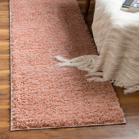 Rose Pink 2' 2 x 6' 7 Everyday Shag Runner Area Rug Thick Soft Touch Fluffy & Plush Shaggy Pile 100% Polypropylene With Cotton Backing Durable  Carpet for Sale at Rug Engine
