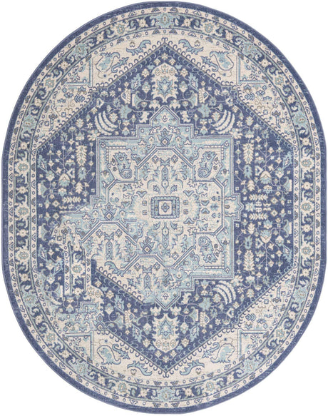 French Blue 7' 10 x 10' Whitney Oval Area Rug