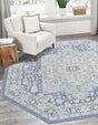 French Blue 7' x 7' Whitney Octagon Area Rug