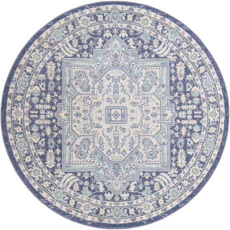 French Blue 7' 1 x 7' 1 Whitney Round Area Rug