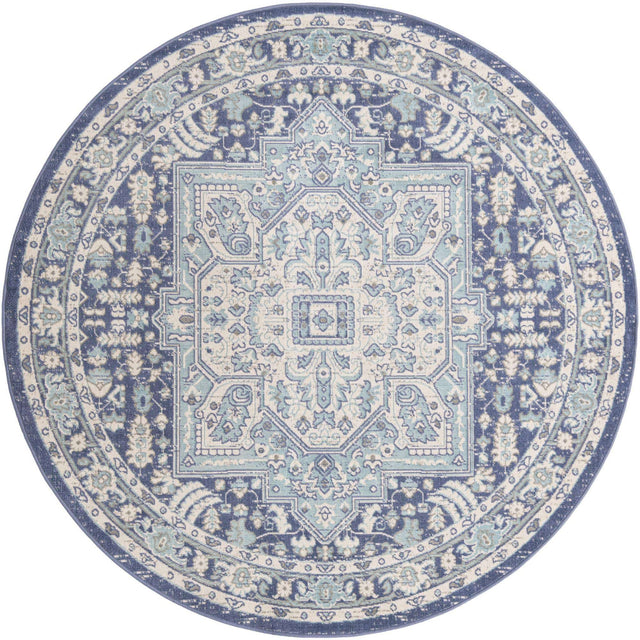 French Blue 7' 1 x 7' 1 Whitney Round Area Rug