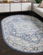 French Blue 3' x 5' 3 Whitney Oval Area Rug