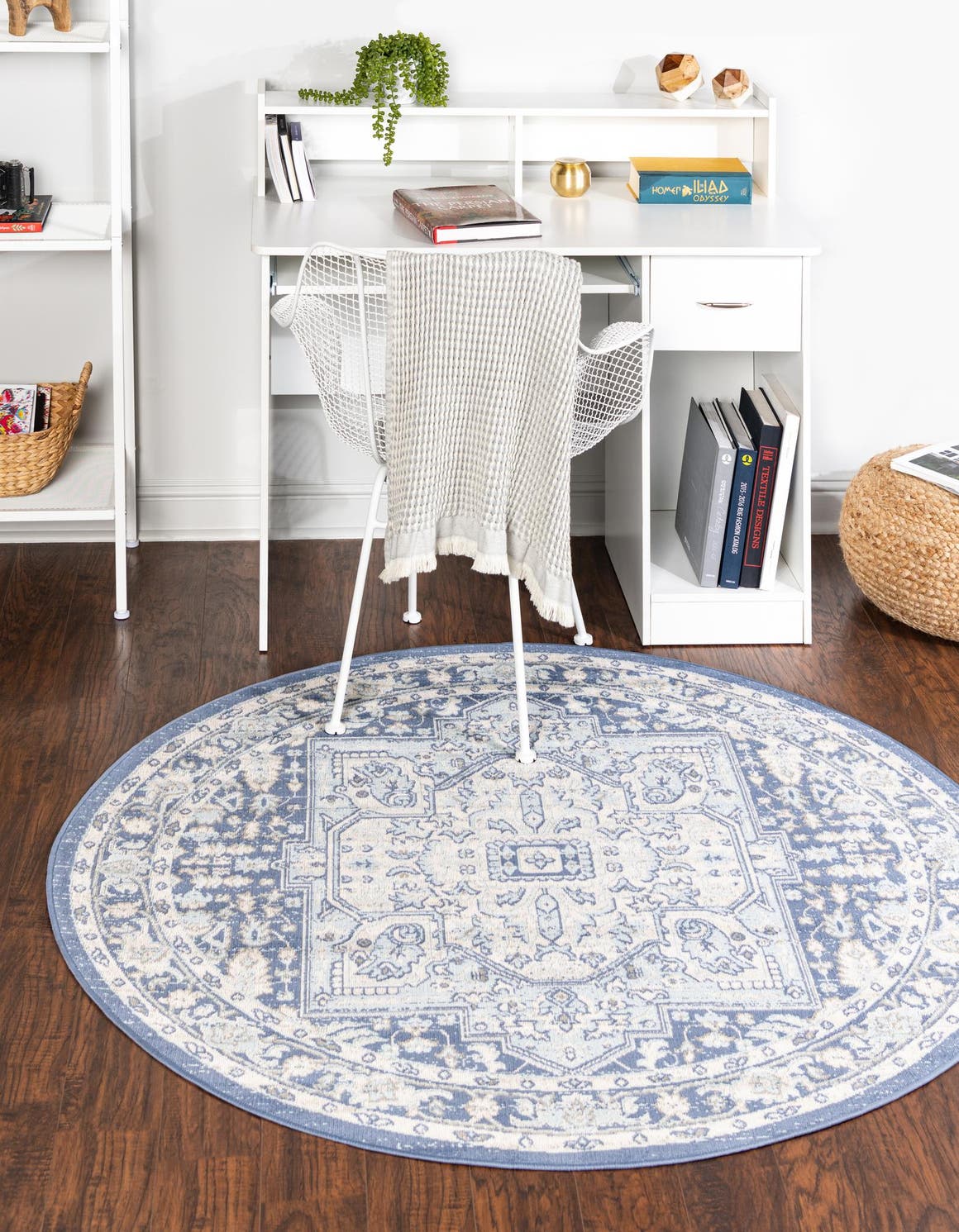 French Blue 3' 3 x 3' 3 Whitney Round Area Rug