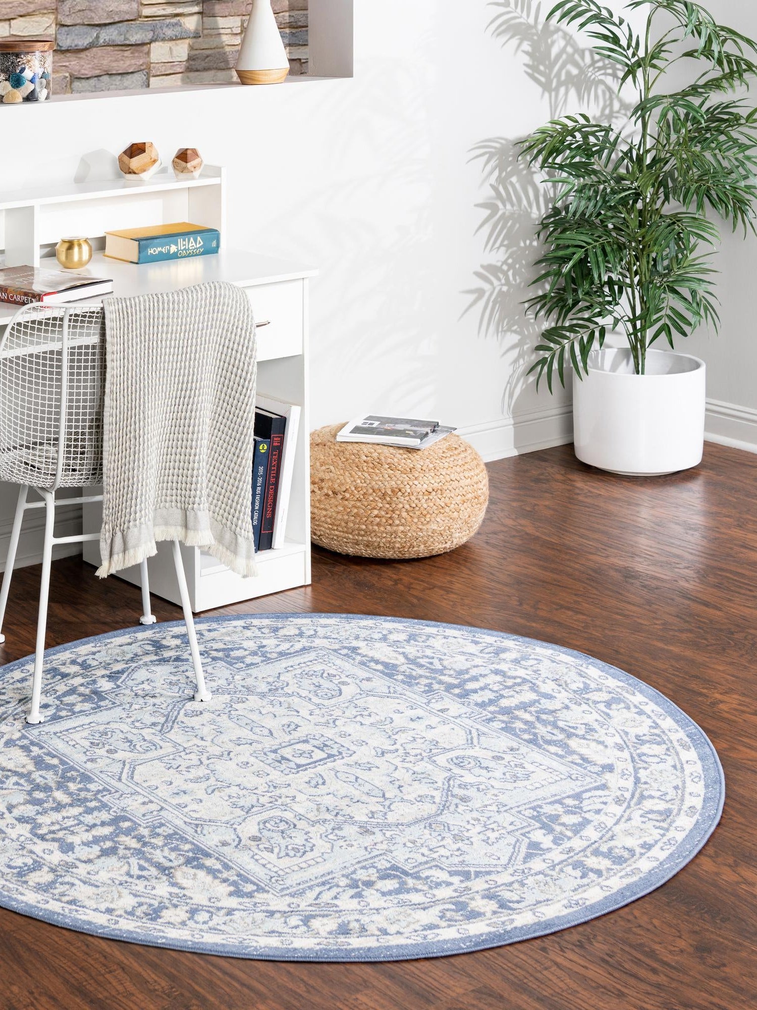 French Blue 3' 3 x 3' 3 Whitney Round Area Rug