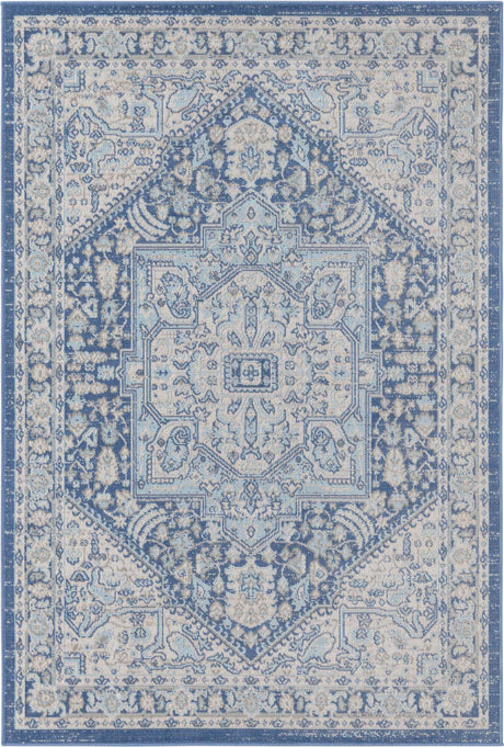 French Blue 4' 1 x 6' 1 Whitney Rectangle Area Rug