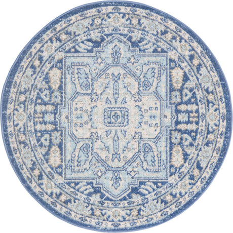 French Blue 3' 3 x 3' 3 Whitney Round Area Rug