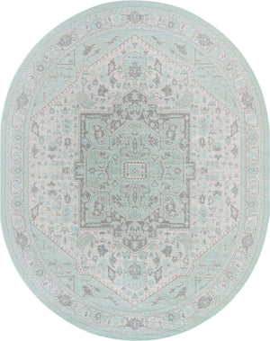 Mint 8' x 10' Whitney Oval Area Rug Classic Vintage Distressed Look Traditional Persian Inspired Carpet for Home Decor for Sale at Rug Engine
