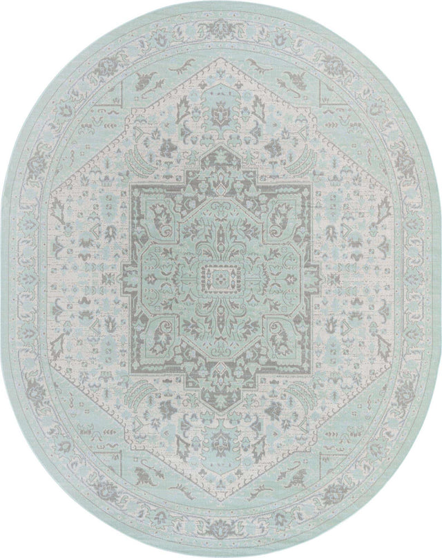 Mint 8' x 10' Whitney Oval Area Rug Classic Vintage Distressed Look Traditional Persian Inspired Carpet for Home Decor for Sale at Rug Engine