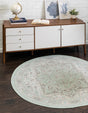 Mint 5' x 5' Whitney Round Area Rug Classic Vintage Distressed Look Traditional Persian Inspired Carpet for Home Decor for Sale at Rug Engine