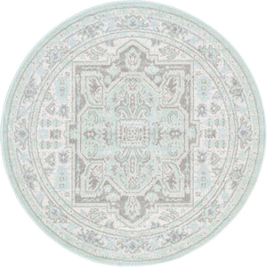 Mint 3' 3 x 3' 3 Whitney Round Area Rug Classic Vintage Distressed Look Traditional Persian Inspired Carpet for Home Decor for Sale at Rug Engine