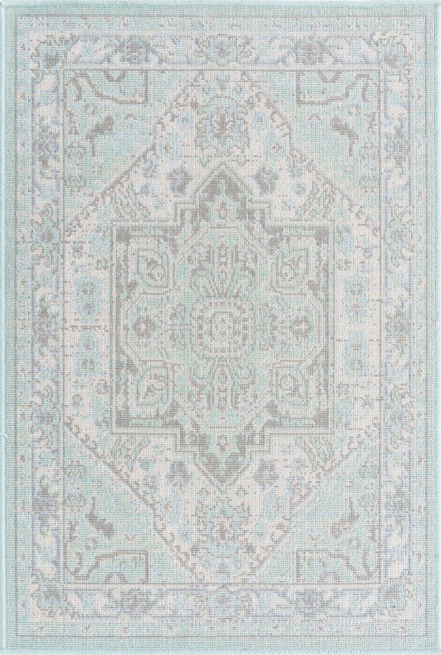 Mint 2' x 3' 1 Whitney Rectangle Area Rug Classic Vintage Distressed Look Traditional Persian Inspired Carpet for Home Decor for Sale at Rug Engine