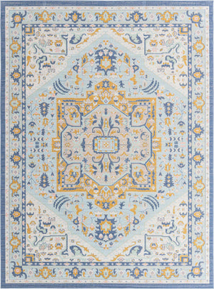 Sky blue 9' x 12' Whitney Rectangle Area Rug