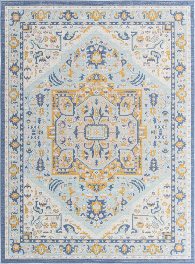 Sky blue 9' x 12' Whitney Rectangle Area Rug