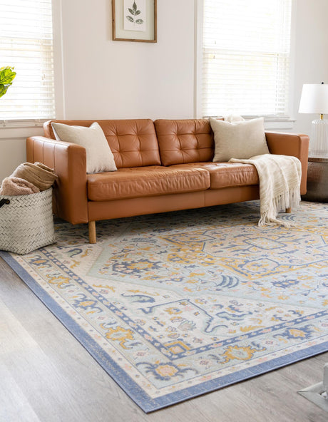 Sky blue 4' 1 x 6' 1 Whitney Rectangle Area Rug