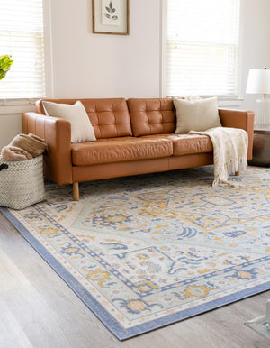 Sky blue 9' 10 x 14' 1 Whitney Rectangle Area Rug