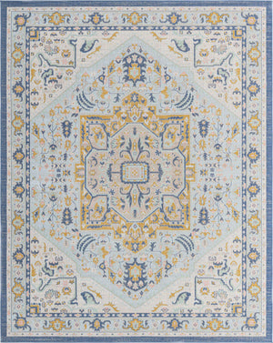 Sky blue 8' x 10' Whitney Rectangle Area Rug