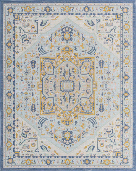 Sky blue 8' x 10' Whitney Rectangle Area Rug