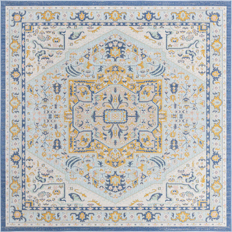 Sky blue 8' x 8' Whitney Square Area Rug