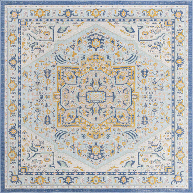 Sky blue 8' x 8' Whitney Square Area Rug