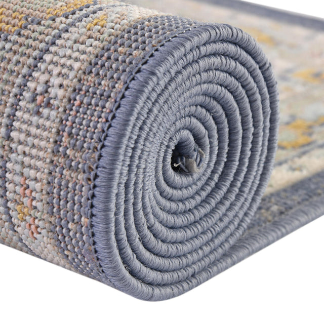 Sky blue 7' x 7' Whitney Octagon Area Rug