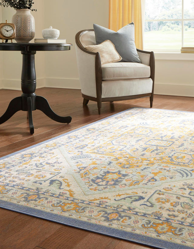 Sky blue 9' x 12' Whitney Rectangle Area Rug