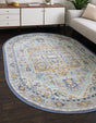 Sky blue 8' x 10' Whitney Oval Area Rug
