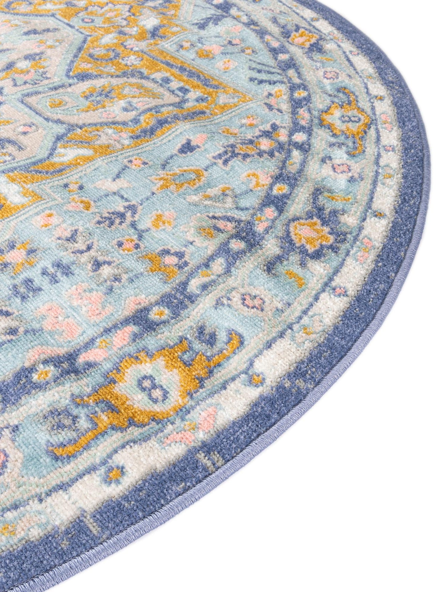 Sky blue 8' x 10' Whitney Oval Area Rug