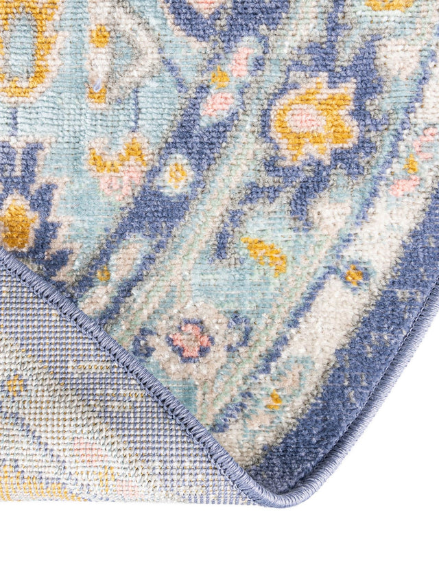 Sky blue 3' x 5' 3 Whitney Oval Area Rug Classic Vintage Distressed Look Traditional Persian Inspired Carpet for Home Decor for Sale at Rug Engine
