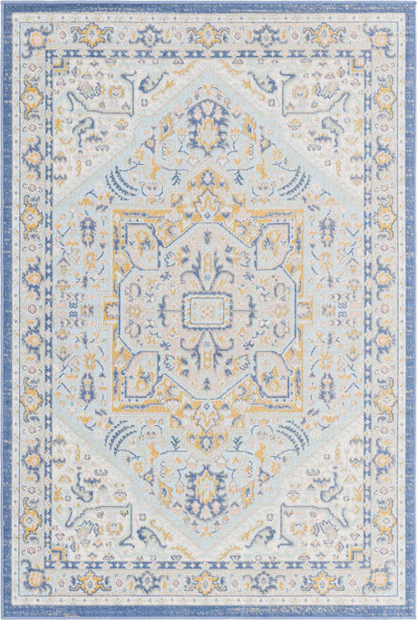 Sky blue 4' 1 x 6' 1 Whitney Rectangle Area Rug