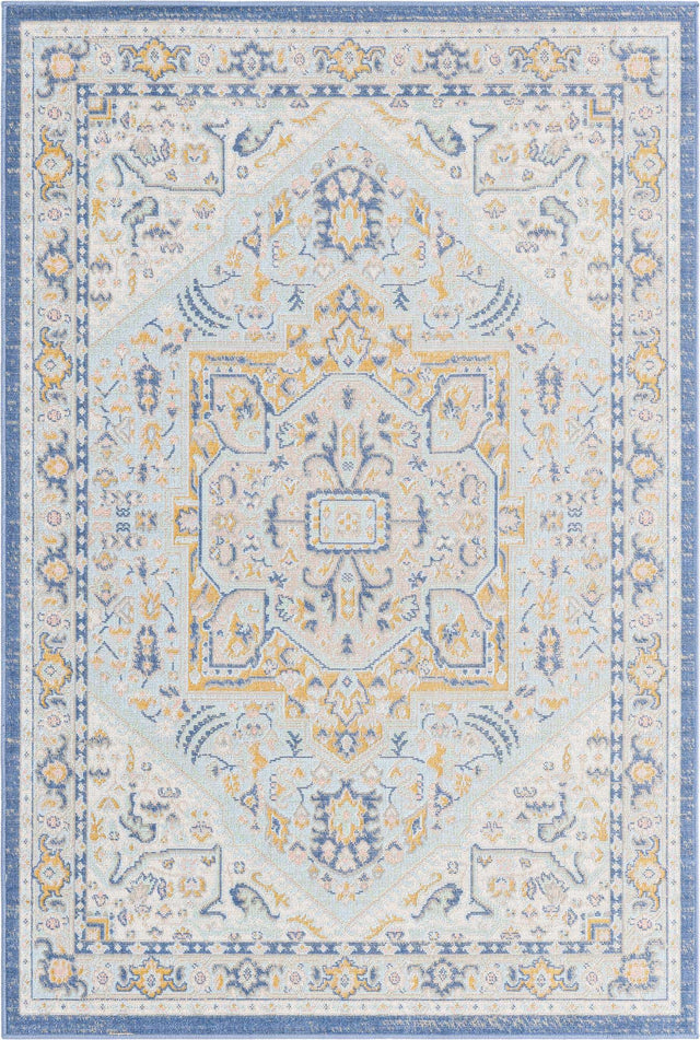 Sky blue 4' 1 x 6' 1 Whitney Rectangle Area Rug