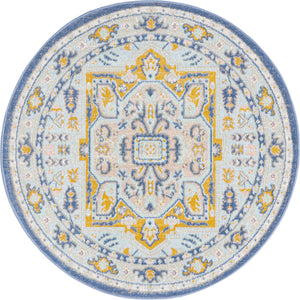 Sky blue 3' 3 x 3' 3 Whitney Round Area Rug