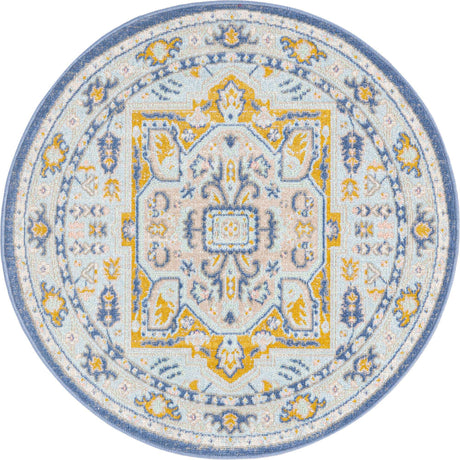 Sky blue 3' 3 x 3' 3 Whitney Round Area Rug