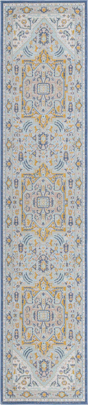 Sky blue 2' 7 x 12' Whitney Runner Area Rug