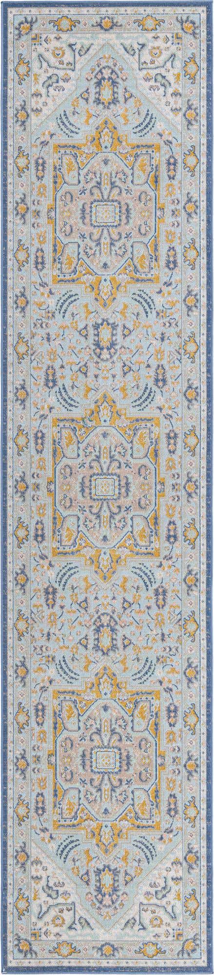 Sky blue 2' 7 x 12' Whitney Runner Area Rug