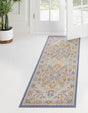 Sky blue 2' x 6' Whitney Runner Area Rug Classic Vintage Distressed Look Traditional Persian Inspired Carpet for Home Decor for Sale at Rug Engine