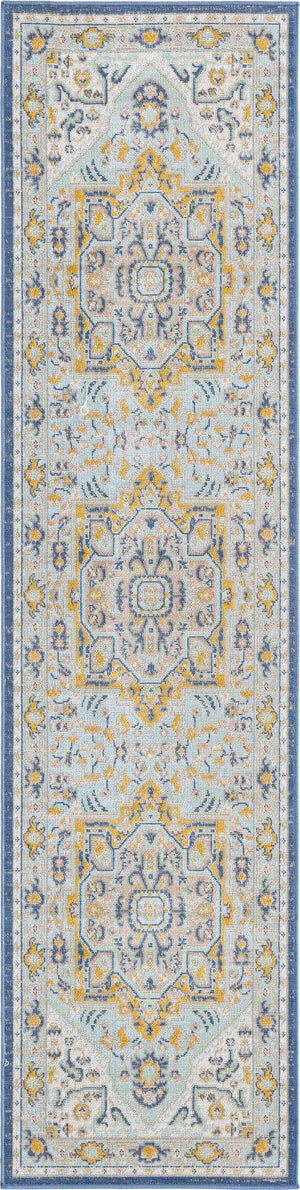Sky blue 2' x 8' Whitney Runner Area Rug