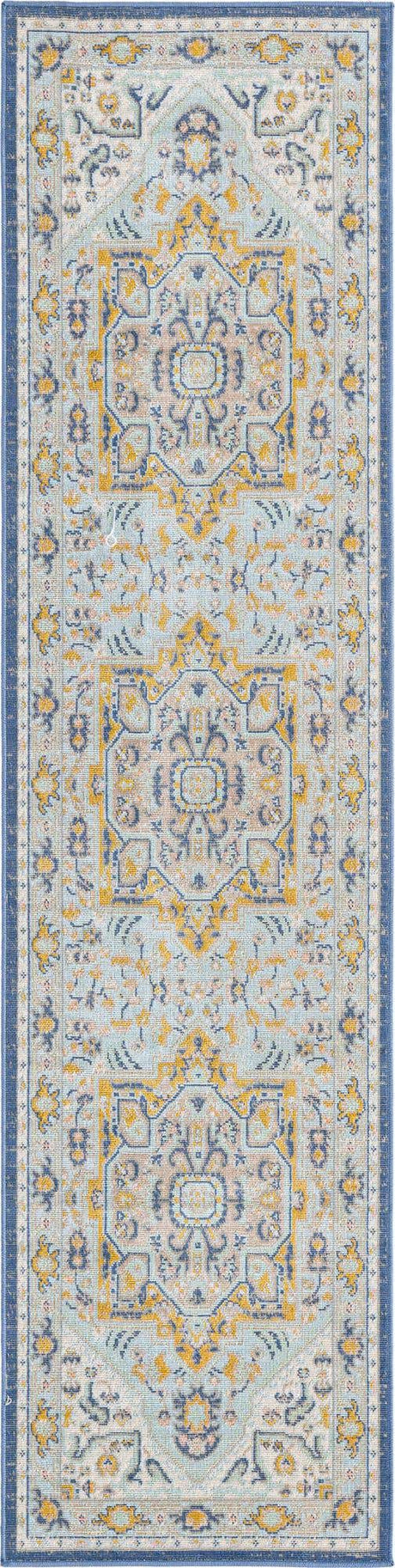 Sky blue 2' x 8' Whitney Runner Area Rug