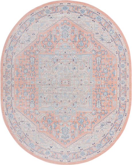 Powder Pink 8' x 10' Whitney Oval Area Rug