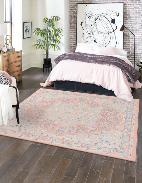 Powder Pink 8' x 8' Whitney Square Area Rug