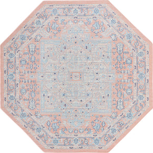 Powder Pink 7' x 7' Whitney Octagon Area Rug